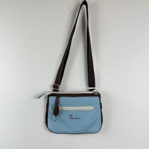 Sherpani Light Blue and Dark Brown Crossbody Bag